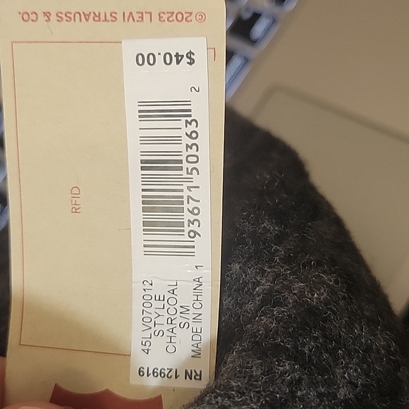 Levi's Charcoal Color Trapper Hat Small/Medium. - Picture 6 of 6